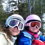 Mom and Elfie on the lift