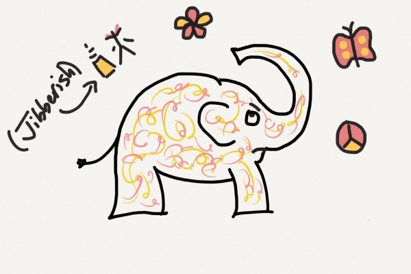 Pink and Yellow Elephant Tattoo with too many tattoo choices -- "What to think about before getting a tattoo"